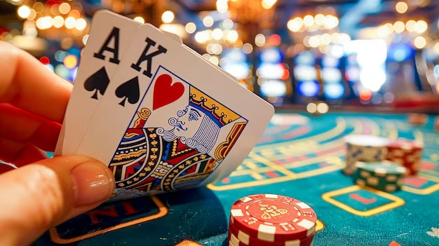 Live blackjack dealer table on win555 mobile app